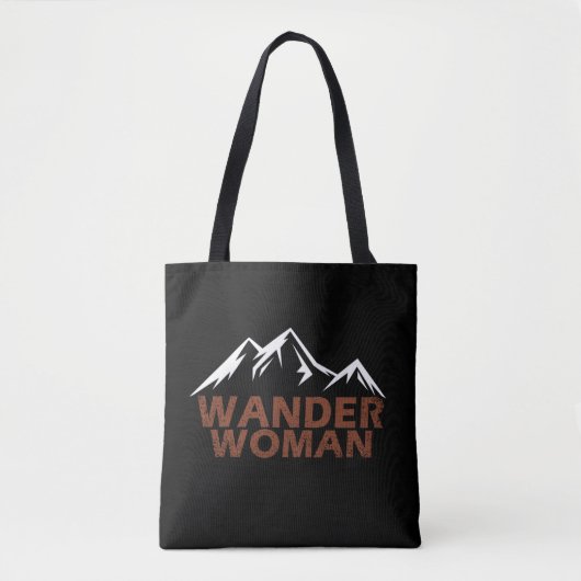 Wander Woman Wandelen Camping Tote Bag (Voorkant)