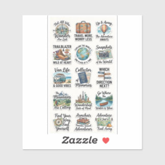 Wander & Wonder – Reisavonturen Sticker Pack