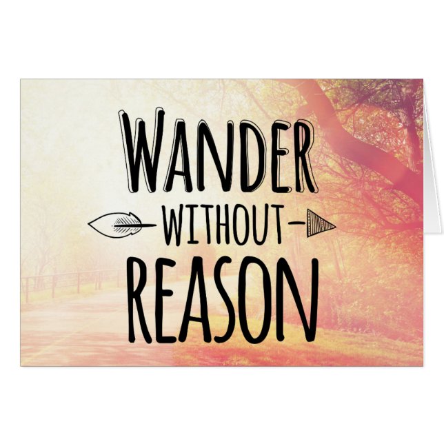 Wander zonder reden (Voorkant Horizontaal)
