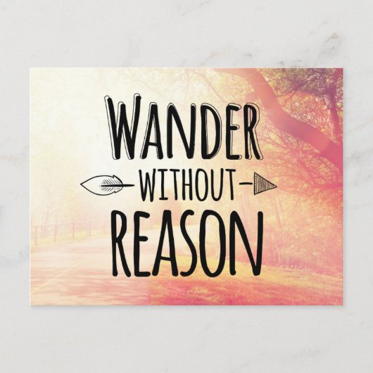 Wander zonder reden briefkaart (Voorkant)