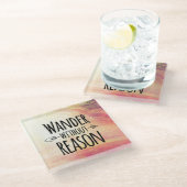 Wander zonder reden glazen onderzetter (Schuin)