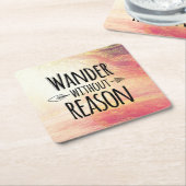 Wander zonder reden kartonnen onderzetters (Schuin)
