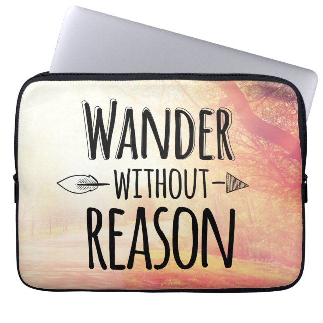 Wander zonder reden laptop sleeve (Voorkant)
