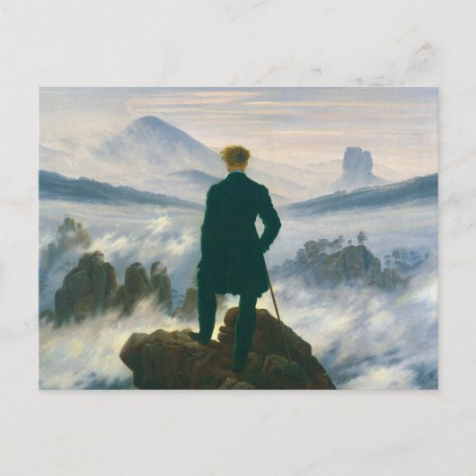 Wanderer above the Sea of Fog by Caspar Friedrich Briefkaart (Voorkant)