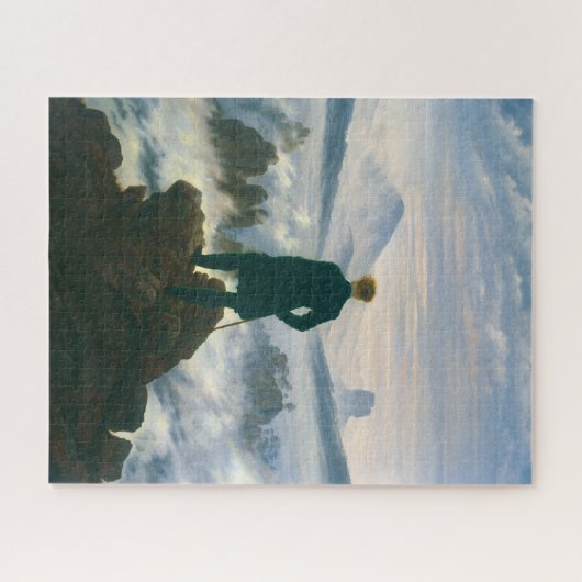 Wanderer above the Sea of Fog by Caspar Friedrich Legpuzzel (Horizontaal)
