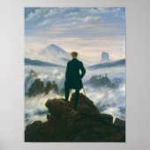 Wanderer above the Sea of Fog by Caspar Friedrich Poster (Voorkant)
