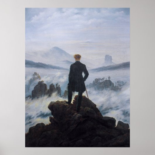 Wanderer Above the Sea of Fog – Friedrich Poster (Voorkant)