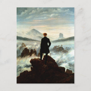 Wanderer Boven het Zee Fog, Caspar Friedrich Briefkaart