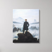 Wanderer Boven het Zee Fog (door C.D. Friedrich) Canvas Afdruk (Voorkant)