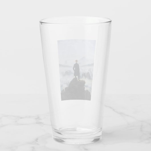 Wanderer Boven het Zee Fog (door C.D. Friedrich) Glas (Achterkant)