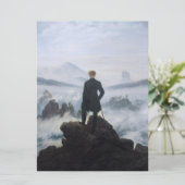 Wanderer Boven het Zee Fog (door C.D. Friedrich) Kaart (Staand voorkant)