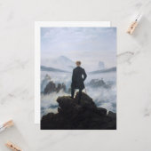Wanderer Boven het Zee Fog (door C.D. Friedrich) Kaart (Voorkant / Achterkant in situ)