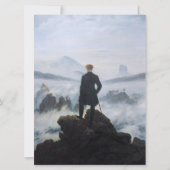 Wanderer Boven het Zee Fog (door C.D. Friedrich) Kaart (Voorkant)