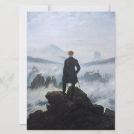 Wanderer Boven het Zee Fog (door C.D. Friedrich) Kaart