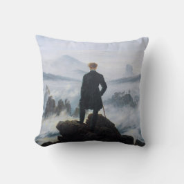 Wanderer Boven het Zee Fog (door C.D. Friedrich) Kussen