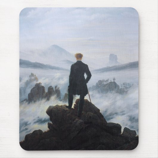 Wanderer Boven het Zee Fog (door C.D. Friedrich) Muismat (Voorkant)