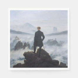 Wanderer Boven het Zee Fog (door C.D. Friedrich) Servet