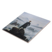 Wanderer Boven het Zee Fog (door C.D. Friedrich) Tegeltje (Zijkant)