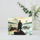 Wanderer boven het Zee Fog door Caspar David Frie Briefkaart (Staand voorkant)