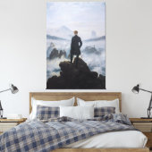 Wanderer Boven Het Zee van Mist / Friedrich Canvas Afdruk (Insitu (Slaapkamer))
