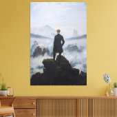 Wanderer Boven Het Zee van Mist / Friedrich Canvas Afdruk (Insitu (Woonkamer))