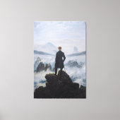 Wanderer Boven Het Zee van Mist / Friedrich Canvas Afdruk (Voorkant)