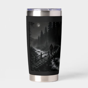 Wanderer Collection WO07 – Houten brug in het maan Geïsoleerde Drinkbeker
