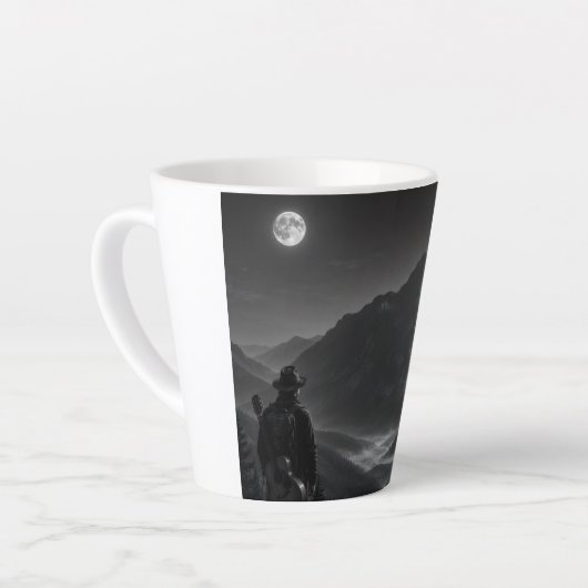Wanderer Collection WO08 – Berg in het maanlicht Latte Mok (Linkerhoek)