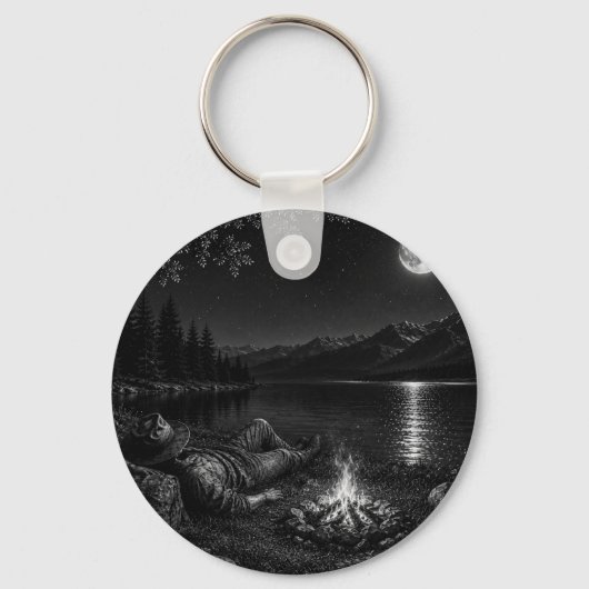 Wanderer Collection WO09 – Kampeerplaats in het ma Sleutelhanger (Voorkant)