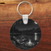 Wanderer Collection WO09 – Kampeerplaats in het ma Sleutelhanger (Voorkant)