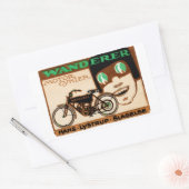 Wanderer Motorcycle Poster 1910 Rechthoekige Sticker (Envelop)