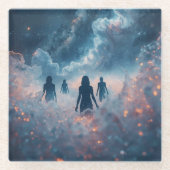 Wanderers in the Cosmic Mist Glazen Onderzetter (Voorkant)