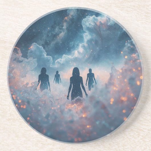 Wanderers in the Cosmic Mist Zandsteen Onderzetter (Voorkant)