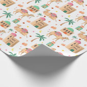 Wandering Camel Caravan Wrapping Paper Cadeaupapier (Hoek)