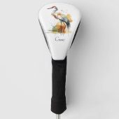Wandering Crane, op maat Golfheadcover (Voorkant)