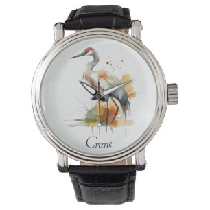 Wandering Crane, op maat Horloge
