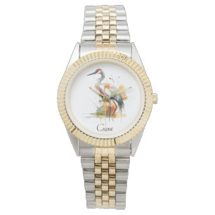 Wandering Crane, op maat Horloge