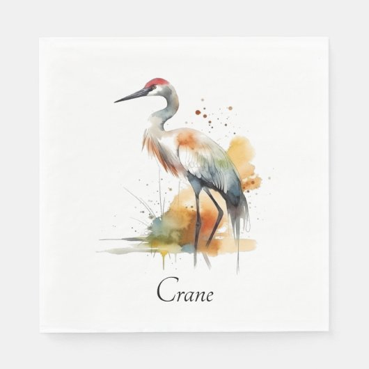 Wandering Crane, op maat Servet (Voorkant)
