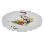 Wandering Crane, op maat Snijplank (Hoek)