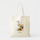 Wandering Crane, op maat Tote Bag (Voorkant)