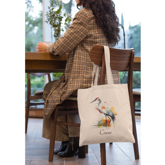 Wandering Crane, op maat Tote Bag