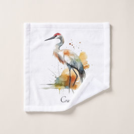 Wandering Crane, op maat Washandje