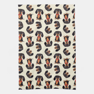 Wandering Dachshund Kitchen Towels Theedoek