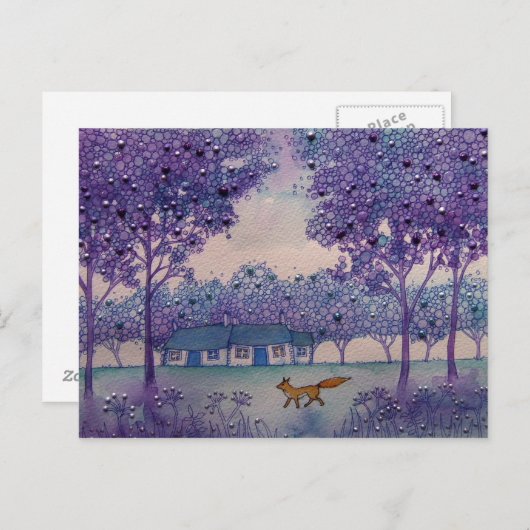 Wandering Fox Briefkaart (Voorkant / Achterkant)