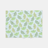 Wandering Green Gingko Fleece Blanket (Voorkant (Horizontaal))