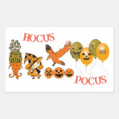 Wandering Heks Jack O Lanterns Raven Hocus Pocus Rechthoekige Sticker (Voorkant)