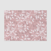Wandering Leaves Elegant Blush Botanical Pattern