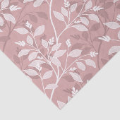 Wandering Leaves Elegant Blush Botanical Pattern Tissuepapier (Detail)