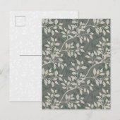Wandering Leaves Elegant Earthy Botanical Briefkaart (Voorkant / Achterkant)