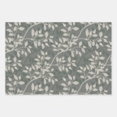 Wandering Leaves Elegant Earthy Botanical Pattern Inpakpapier Vel (Voorkant 2)